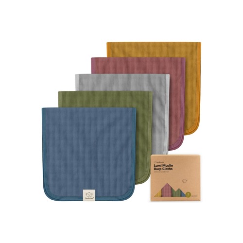 5-Pack Lumi Muslin Burp Cloths, One Size