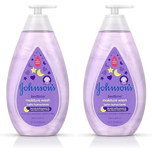 Johnson's Tear-Free Bedtime Baby Moisture Wash with Soothing NaturalCalm Aromas, 27.1 fl. oz (Pack of 2)