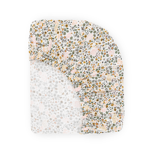 Stretch Knit Mini Crib Sheet - Pressed Petals