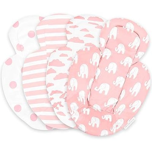 Infant Insert Compatible with 4Moms Mamaroo & Rockaroo – Car Seat Insert 2 Pack – Reversible Infant Car Seat Insert – Rockaroo & Mamaroo Newborn Insert – Soft Plush Minky Car Seat Head Support Insert