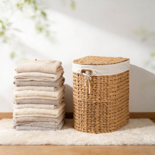 East Urban Home Abercromby Abercromby Resin Wicker Oval Wall Laundry Hamper, Brown with Lid and Removable Liner – Woven Flat-Back Clothes Basket for Bathroom, Bedroom, or Closet Laundry Storage & Reviews | Wayfair
