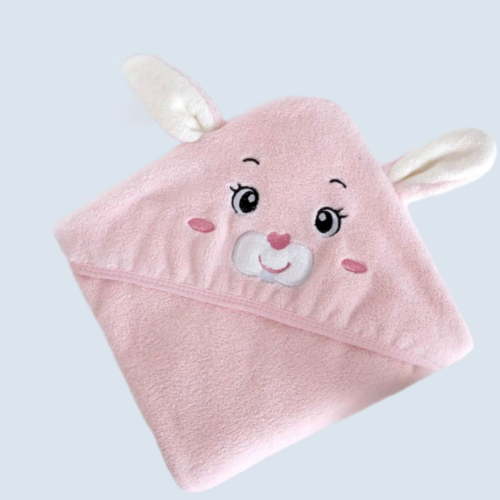 Aminojy Hooded Baby Towel - Ultra Soft Microfiber Bath Towel for Newborns & Infants with Cape 80x80cm Quick Dry Hypoallergenic for Sensitive Skin Boys Girls
