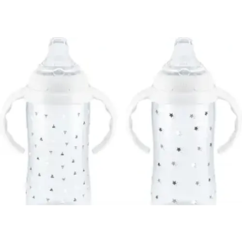 NUK Learner Cup 6+ Months Timeless Collection Amazon Exclusive 10 Oz – BPA Free Spill Proof Sippy Cup 2 Count (Pack of 1)
