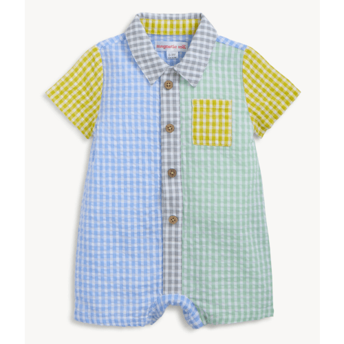 Magnetic Me Mutli Gingham Short Romper