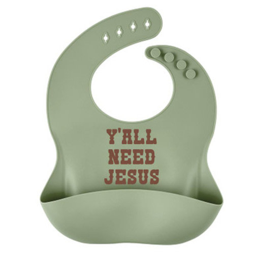 Silicone Bib - Ya'll need Jesus - Faithworks