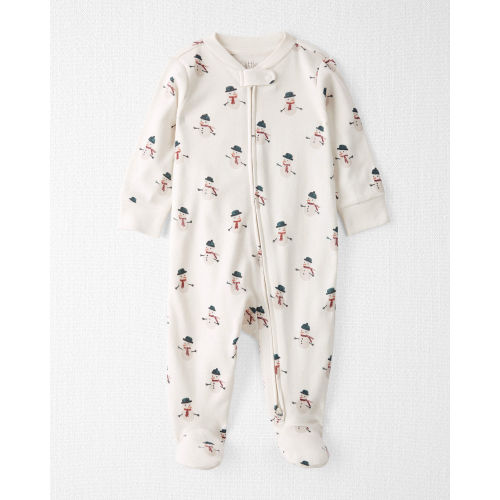 Baby Organic Cotton Sleep & Play Pajamas in Snowman Print - Little Planet | Carter's