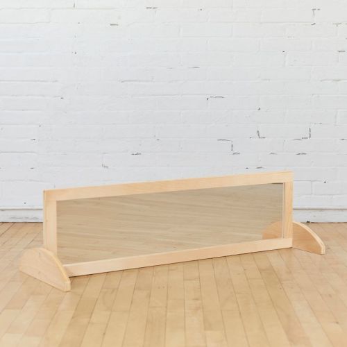 ECR4Kids Wooden Double-Sided Bi-Directional Mirror, Montessori Furniture, Natural
