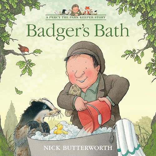 Badger’s Bath: A funny illustrated children’s picture book about Percy the Park Keeper from the bestselling creator of One Snowy Night (A Percy the Park Keeper Story) Paperback – Picture Book, August 13, 2024