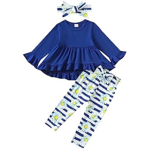 Kucnuzki Baby Girl Clothes Toddler Girls Fall Winter Outfits Set 12M-4T