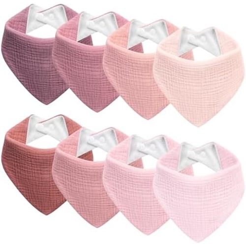 Muslin Baby Bibs Baby Drool Bandana Bibs for Baby Girls Boys Infant Newborn Toddler Drooling and Teething