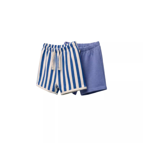 TWO-PACK OF STRIPED AND PLAIN SHORTS - Light blue | ZARA United States