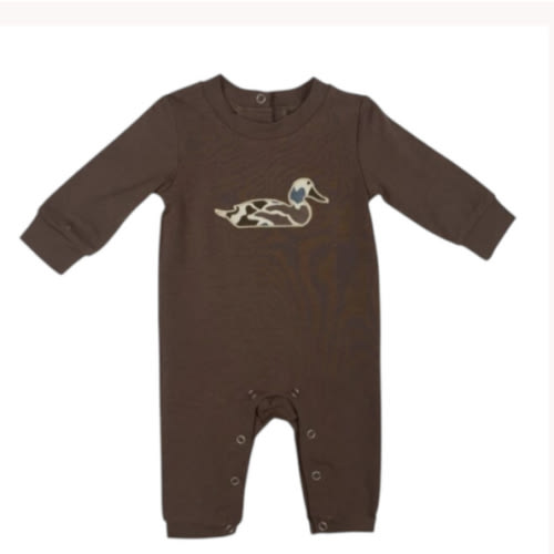 Banana Split Boys Camo Duck Applique Romper - Ruffle Me This