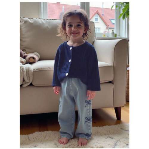 SHEIN Baby Girl Denim Set Adorable Baby Girls Button Down Cardigan And Jeans Outfit For Everyday Wear Fall Winter | SHEIN USA