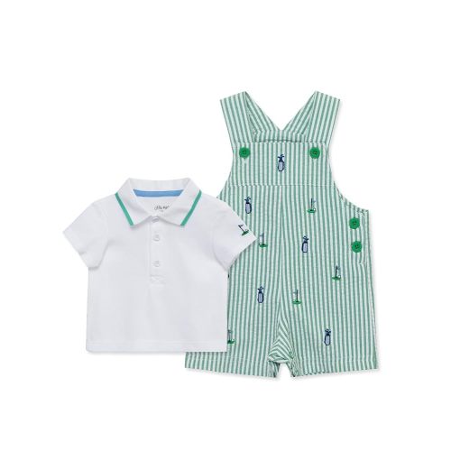 Little Me Baby Boy Shortall Set – 2-Piece, Tee Shirt and Overall Shorts, Cute and Comfy Outfits