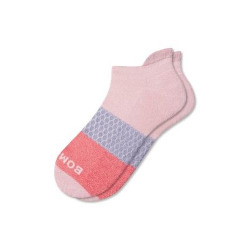 Bombas Women's Tri-Block Ankle Socks - Spanish Rose