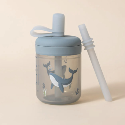 Silicone Training Cup with Straw