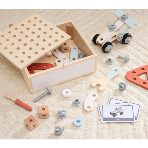 Construction Set with Pegboard Carrying Case