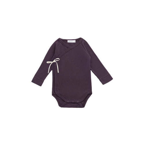 Organic Cotton Modal Marina Long Sleeve Bodysuit - Blackberry – Jamie Kay USA