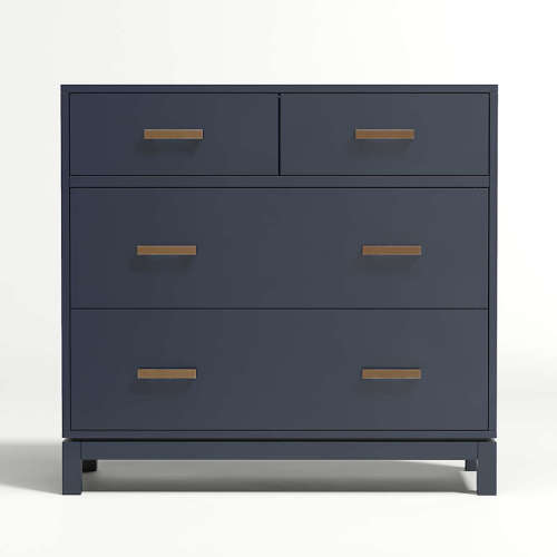 Parke 36" Navy Blue Wood 4-Drawer Kids Dresser