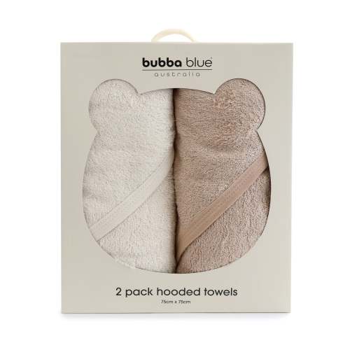 Bubba Sundae 2PK Hooded Towels - Chestnut | Bubba Blue – Bubba Blue Australia
