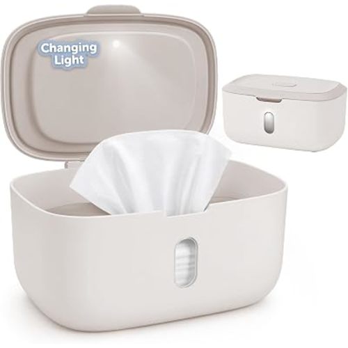 Jool Baby Wipes Dispenser – Built-in Changing Light (Oatmeal)