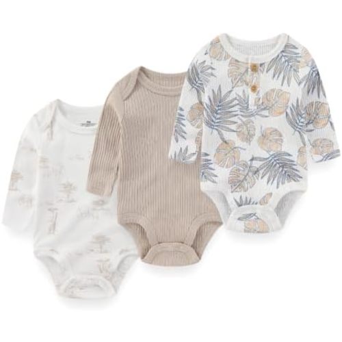Baby Long Sleeve Bodysuits Set Cotton Infant Boy Girl Clothes Outfit