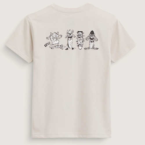 Little Kids Sk8 Posse T-Shirt in Taupe Mist Grey | Vans