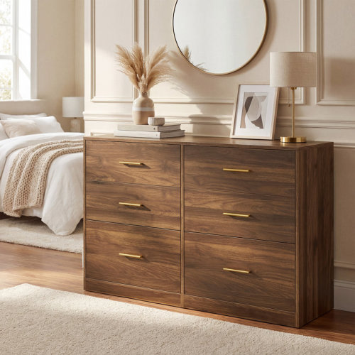 Ebern Designs 47" W Holsworthy Storage Cabinet With 6 Drawers & Reviews | Wayfair