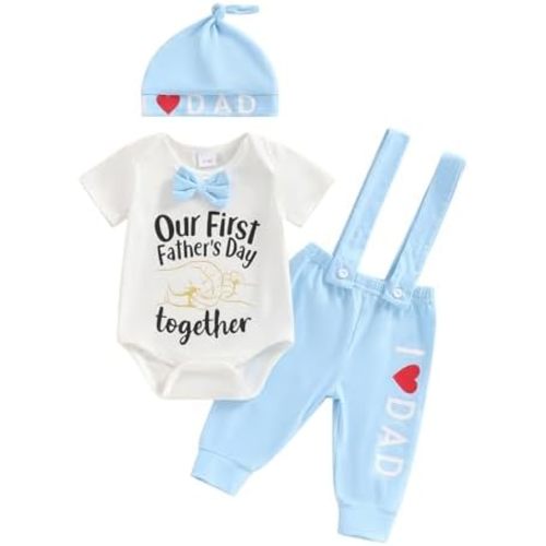 St Patricks Day Baby Boy Outfit My 1st St. Patricks Day Romper Onesie Suspender Pants Set With Beanie Hat