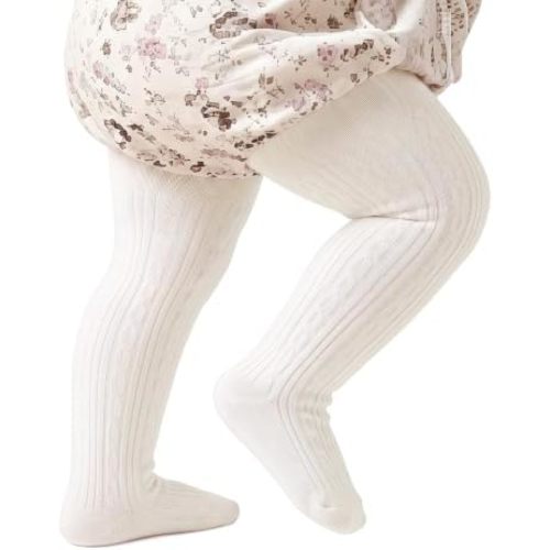 Baby Girls Cotton Cable Knit Tights for 0-4 Years Toddler
