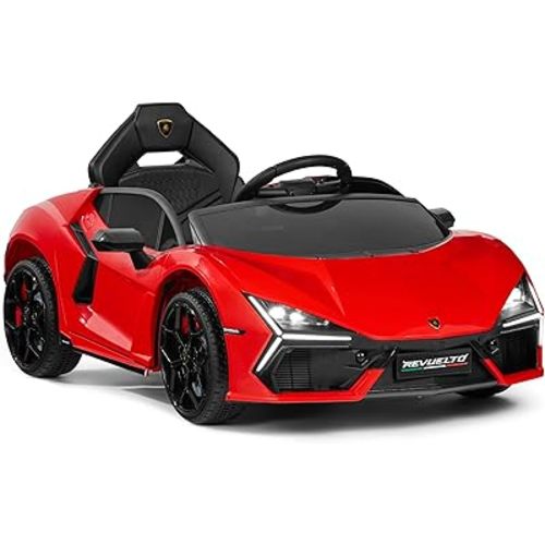 Best Choice Products Licensed Lamborghini Revuelto Kids 12V Electric Ride On Car Toy w/ 66lb Weight Capacity, Parent Control, Bluetooth - Red