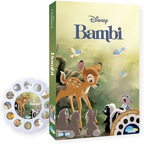 Moonlite Storytime - Disney's Bambi Storytime Disc - A Magical Way to Read Together - Projector Not Included - Digital Story w/ Sound FX - Learning Gifts for Kids Ages 1 Year & Up
