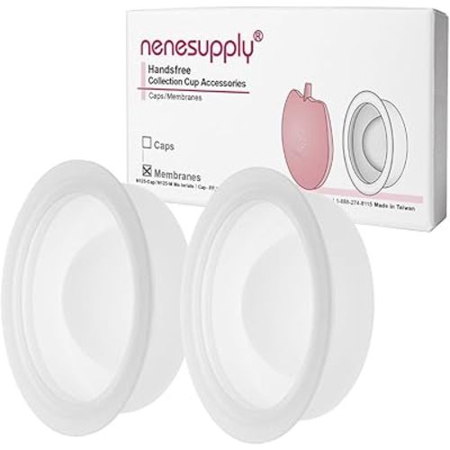 Nenesupply Membranes for Handsfree Wearable Collection Cups. Work with Nenesupply Handsfree Wearable Collection Cups Only. Made of Food Grade Material. Handfree Pumping. BPA Free.