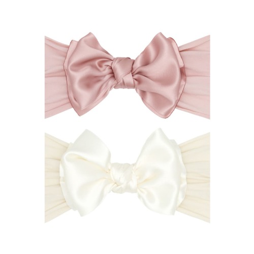 2-Pack Fab Bow Satin Headbands