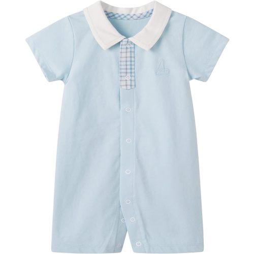 pureborn Baby Boys Girls Nautical Romper One-Piece Beach Outfit Summer Clothes 0-24 Months