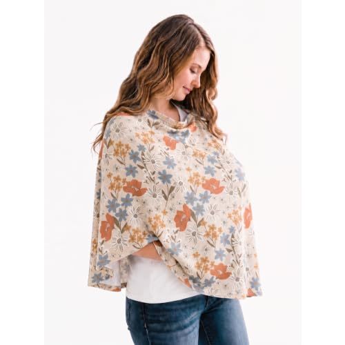 Copper Pearl Nursing Cover for Breastfeeding – Multi-Use Baby Car Seat Cover, Stroller Cover & Breast Feeding Cover Up for Women, Stretchy Breathable High Quality Cover for Boy or Girl, Eden