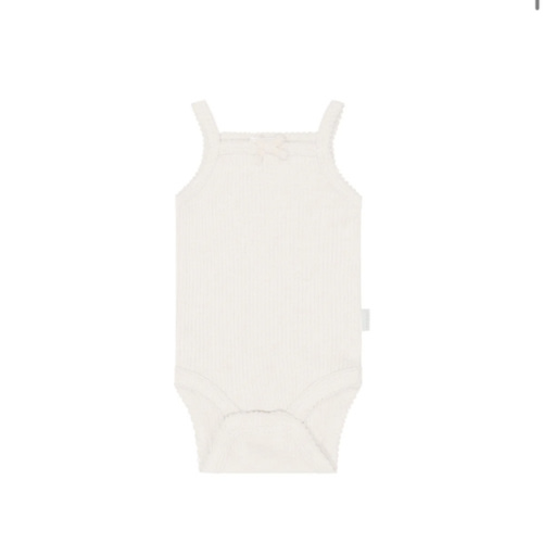 Organic Cotton Modal Singlet Bodysuit - Icing Marle – Jamie Kay USA