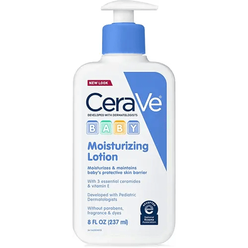 CeraVe Baby Lotion | Gentle Baby Skin Care with Ceramides, Niacinamide & Vitamin E | Fragrance, Paraben, Dye & Phthalates Free | Lightweight Baby Moisturizer | 8 Ounce | Packaging May Vary