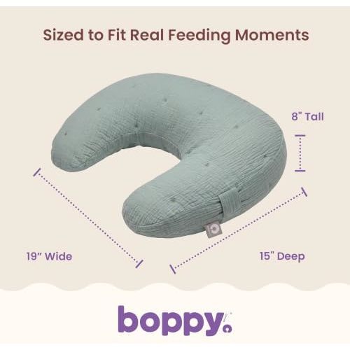 Boppy Nursing Pillow, Cotton Muslin Ergonomic Breastfeeding Support Pillow