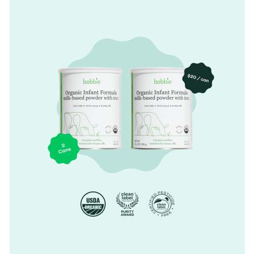 Bobbie Organic Infant Formula Starter Bundle – 2 Cans