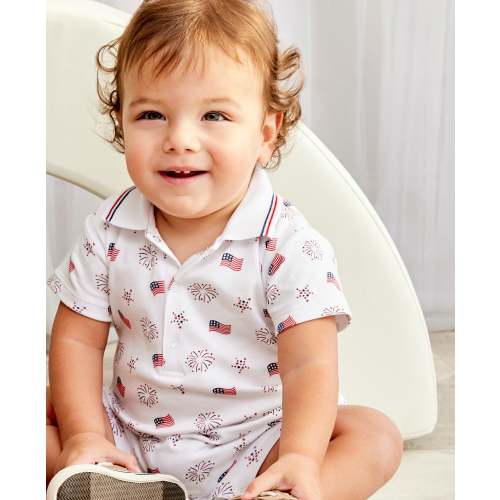 Bold Stripes & Bright Stars Short Playsuit