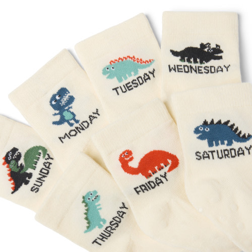 Days of the Week Crew Socks (7-pack) - Dino Days Of The Week