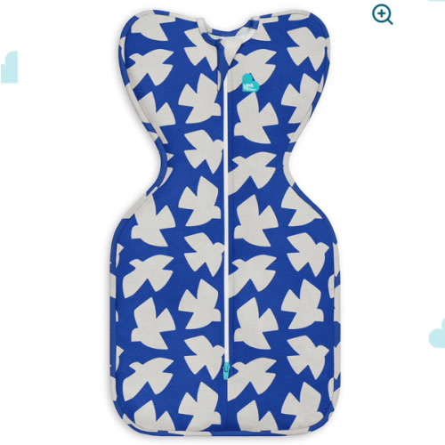 Swaddle Up™ 1.0 TOG Cotton Cobalt Paperbirds