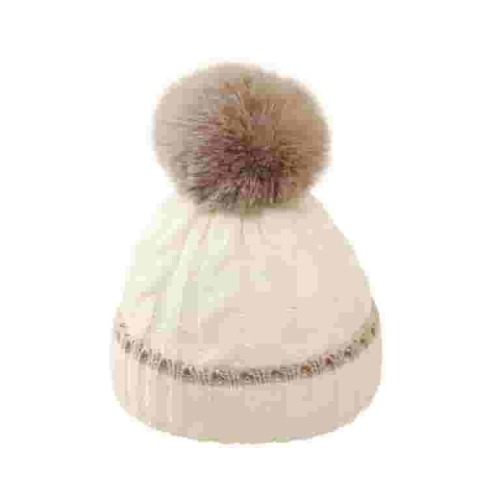 Zwiiyzr 2024 0-12 Months Winter Knit Newborn Baby Hat Twist Warm Beanie for Boys Girls Infant Toddler Baby Beanie With Pompom Khaki