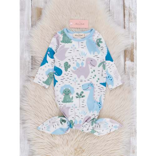 Blue Sweet Dinos Knot Gown