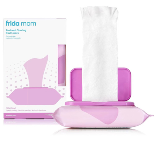 Perineal Medicated Witch Hazel Full-Length Cooling Pad Liners for Postpartum Care by Frida Mom | Speeds Healing and Reduces Swelling for Perineal Area | 24-Count