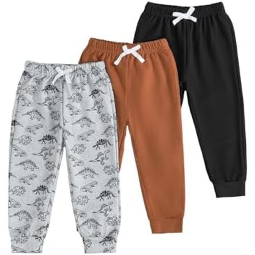 Baby Boy Pants 3 6 9 12 24 Months Toddler Boy Sweatpants Newborn Baby Sweatpants 2T 3T 3 Pack Infant Boys Pants