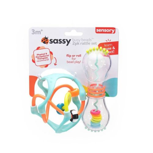 Sassy Toys Busy Beads Rattle Set - 2pk