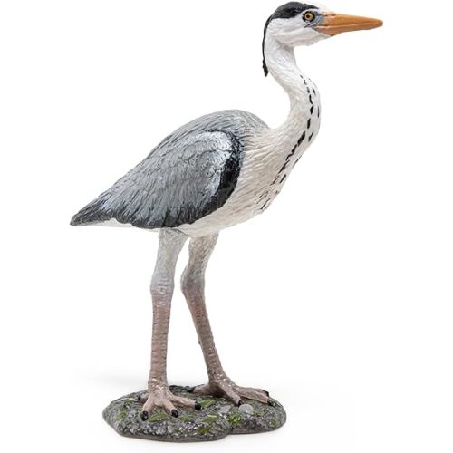 Papo -Hand-Painted - Figurine -Wild Animal Kingdom -Grey Heron -50274 -Collectible - for Children - Suitable for Boys and Girls- from 3 Years Old