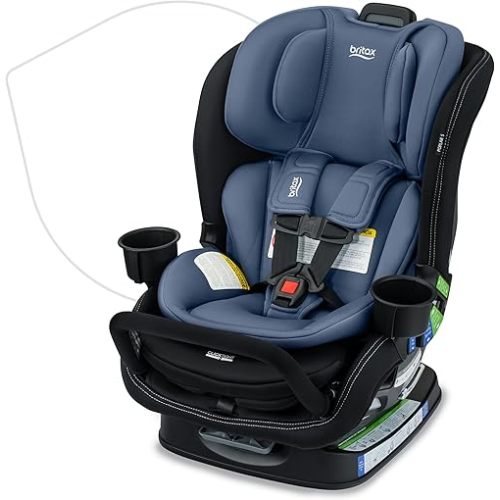 Britax Poplar S Convertible Car Seat, 2-in-1 Car Seat with Slim 17-Inch Design, ClickTight Technology, Arctic Onyx